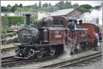 Double Fairlie Lok 10  Merddin Emrys  der Ffestiniog Railway wird den 4pm Zug nach Bleanau Ffestiniog ziehen.