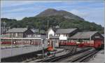 Endstation Porthmadog mit dem soeben angekommenen Dampfzug aus Blaenau Ffestiniog (04.09.2012)