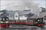 Der 14.25Uhr nach Blaenau Ffestiniog verlsst heute als 5.Dampfzug Porthmadog.