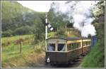 Vollbesetzter Zug an einem gewhnlichen Dienstag im September von Aberytswyth nach Devils Bridge bei der Abfahrt in Aberffrwd. (04.09.2012)