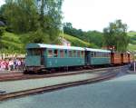 Im Regelbetrieb auf der Welshpool and Llanfair Railway stehen drei Zweiachser der Zillertalbahn (1968 von dort geschenkt) und 2 Vierachser aus Ungarn (1999 aus der Slovakei - Ciernohronska Waldbahn -