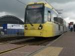 Metrolink Manchester - Wagen 3008 (Flexity Swift) als Tram in Richtung Eccles in Deansgate Castlefield.