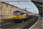 Die Colas Rail Freight 60 026 wartet mit einem Kesselwagenzug in Carlisle auf die Weiterfahrt nach Dalston (Cumbrian Coast Line).