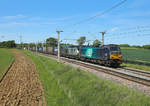 88005 & 68015 pass Watford Village whilst hauling the diverted 4Z45 Daventry to Mossend.