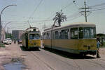 Alexandria SL 5 (DÜWAG/Kiepe-GT6 826 / 886, ex-Københavns Sporveje 826 und 886) Karmus im Juni 1977.