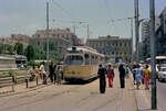 Alexandria SL 9 (DÜWAG/Kiepe-GT6 812, ex-Københavns Sporveje 812) im Juni 1977. - Scan eines Farbnegativs. Film: Kodak Kodacolor II. Kamera: Minolta SRT-101.