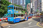 Hong Kong Tw 136 verlsst die Endstelle Happy Valley, 25.08.2013.