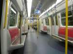 Eine Hongkonger Metro von Innen.