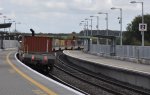 IERLAND sep 2011 PORTARLINGTON container wagons achter loc 215