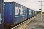 deze containers van de NORFOLKLINE worden getrokken  door LOC 134+124 ZIE CLASS 121