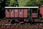 Der Wagen 8452 mit Schneepflug gehört ebenfalls zum Bestand der Downpatrick & County Down Railway. Downpatrick 15.06.2016