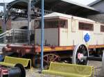 Auch dieses, nicht alltgliche Teil haben wir im Museum Haifa entdeckt. Der Wagen No. 0001 ist ein Bunkerwagen. Ein Betonbunker wurde einfach auf einen Flachwagen gestellt. Der Krieg macht auch vor der Eisenbahn nicht halt. Haifa, 08.02.2007