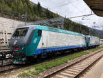 E412 009 + Schwesterlok abgestellt am Bahnhof Brenner/Brennero.