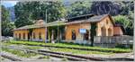 Ein ehemaliges Bahngebäude in Chiavenna. (10.07.2020)