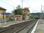 Der Bahnhof von Civita Castellana auf der Strecke Firenze - Roma am 11.04.2008