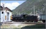 Vor dem Deposito Locomotive in Tirano steht die bestens unterhaltene 625 177, eine Maschine aus dem Jahre 1922 von 
L.Schwartzkopff. (08.05.2007)