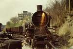 Roma Trastevere, 28 feb 1985. Steam locomotive 740.063 during the demolition