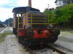 D 214 4136 am 25.5.2015 im Bahnhof Calalzo-Pieve di Cadore-Cortina.