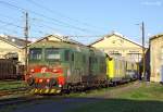 D.345 1107 stabled outside the shed at Livorno, 7 November 2012