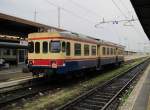 19.8.2014 17:45 ST (Sistemi Territoriali) ALn 668 606 als Regionalzug (R) nach Rovigo im Bahnhof Verona Porta Nuova.