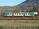 FS - Triebwagen ALn 668 073-6 abgestellt im Bahnhofsareal von Domodossola am 25.12.2015