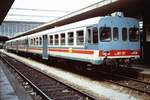 31 march 1984, a trio of ALn 663 are ready to start at Roma Termini station, in front, the ALn 663.1117.   