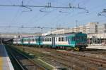 FS Dieseltriebzug 663.1135 fhrt am 9.1.2006 in den Bahnhof Rom Termini ein.