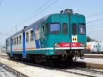 Der Triebwagen ALn668 1901 stand am 27.August 2007 abgestellt im Bahnhof Ravenna.
