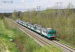 Five ALn668 DMU`s approach Castelfiorentino whilst working Regional train 11789, 1308 Empoli-Siena, 13 April 2013.

The leading unit is ALn668 3204