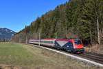 E 190 302 mit REX 1820 am 23.03.2019 bei Pöckau.