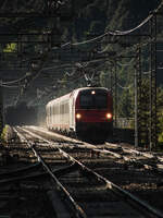 FUC 190 301 erreicht am 23.05.2026 mit dem MI.CO.TRA auf der Fahrt nach Villach den Bahnhof Ugovizza-Valbruna.
