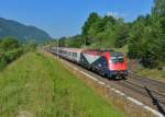 E 190 301 mit REX 1881 am 12.06.2015 bei Neuhaus an der Gail.
