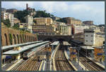 Der Bahnhof Genova Piazza Principe liegt nordwestlich des Stadtzentrums von Genua zwischen zwei Tunneln.