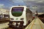 the second series of electric locomotive e 402.114 wait for a new service at Roma Termini station, date unknown.