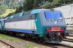 Trenitlia E405 034 abgestellt am Bahnhof Brenner/Brennero. Aufgenommen am 22.09.2014