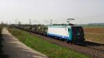 E412 020 mit Autotransportwagen bei Herbertshofen (03.04.2014)