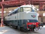 E 444 001 der FS ausgestellt im Nationelen Eisenbahnmuseum Pietrarsa. (3. Oktober 2014)