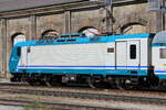 Trenitlia E464 248 an einem Regionalzug aus Bologna Centrale bei der Einfahrt in den Bahnhof Brenner/Brennero.