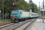 Wendezug mit E464.037 aus Bozen/Bolzano,bei der Einfahrt in Meran/Merano.07.10.14