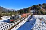 E 483 054 mit TEC 40501 am 28.12.2019 bei Tarvisio.