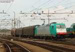 The DB Schenker Rail Italia E483-006 is arrived in Alessandria Smistamento with a Freight Train from Castelguelfo.