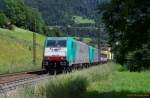 483 014 + 483 013 Captrain mit RoLa am 03.08.2013 in Colle Isarco gen Brennero.