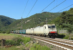 483 021 & 483 022 approach Isola del Cantone whilst hauling an empty steel train from Novi Ligure to Genoa, 31 July 2016