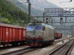 Die E 652 072 am 11.06.2009 im Bahnhof Brenner abgestellt. Sie wartet auf dem Nchsten Zug nach Italien. 