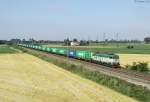 E.655 057 hauls a northbound intermodal train past Pizzale, 12 July 2012