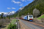 EU43 003 + EU43 005 mit DGS 44221 am 29.03.2017 bei Gossensass. 