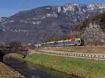 Ein ETR 170 als R nach Bozen am 02.03.2019 unterwegs bei Ora.