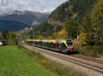 Ein ETR 170 am 02.10.2014 unterwegs bei Campo di Trens.