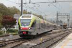 Südtirol Bahn,Ausfahrt eines ETR 170 nach Bozen/Bolzano.Meran 07.10.14