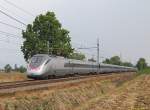 ETR500 train 10 (side A) AV livery running near Cadeo on the 21th of September in 2008 - ES9441 Milano C.le - Salerno.